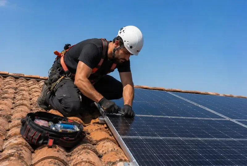 Maintenance et monitoring de panneaux solaires aux Lèches