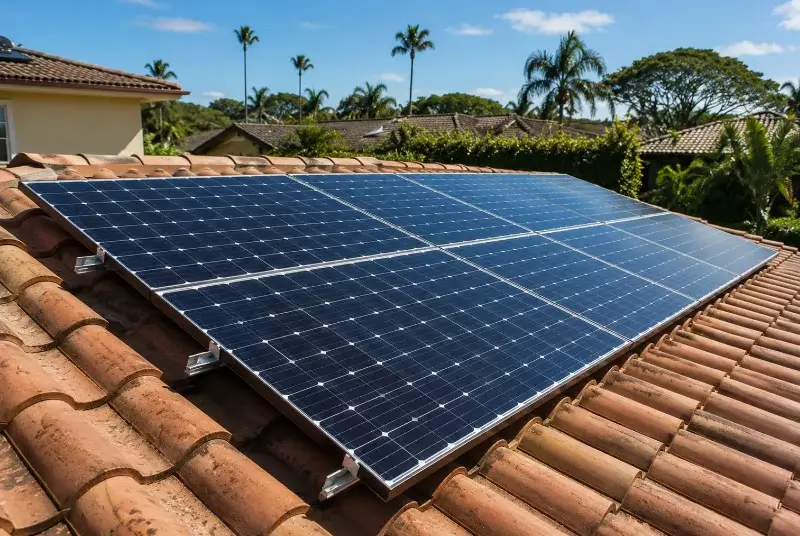 Installation de panneaux solaires aux Lèches